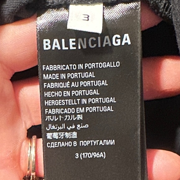 Balenciaga Pulled Halter Black Oversized T-Shirt Dress Size 3 - Picture 6 of 10